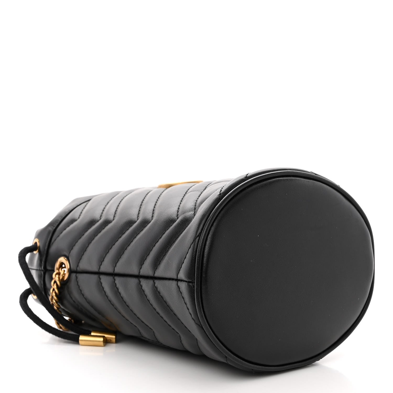 Gucci Calfskin Matelasse Mini GG Marmont 2.0 Bucket Bag Black 4 of 11