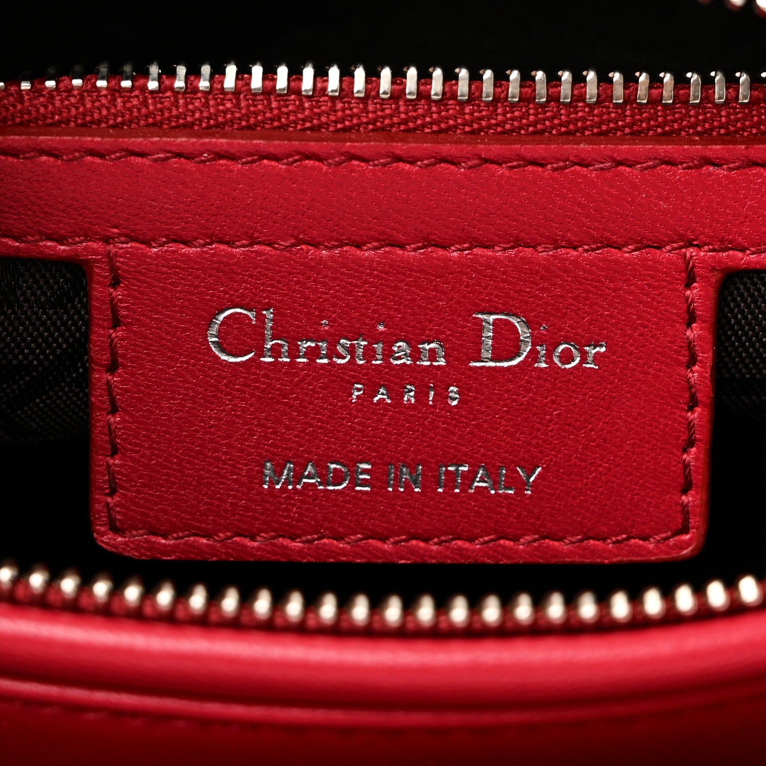 Christian Dior Lambskin Cannage Medium Lady Dior Red 6 of 10