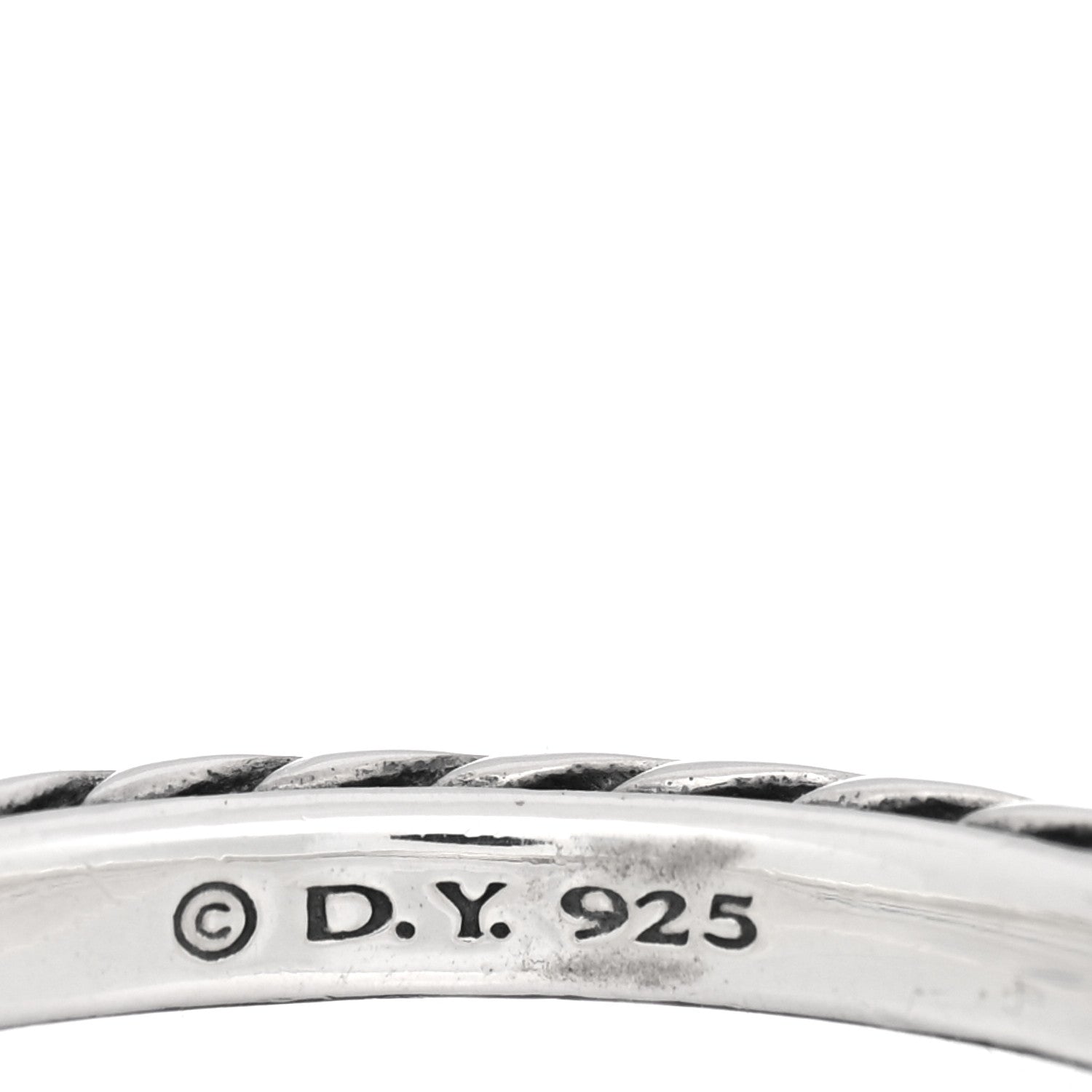 David Yurman Sterling Silver Cable Classics Band Ring 54 7 4 of 4