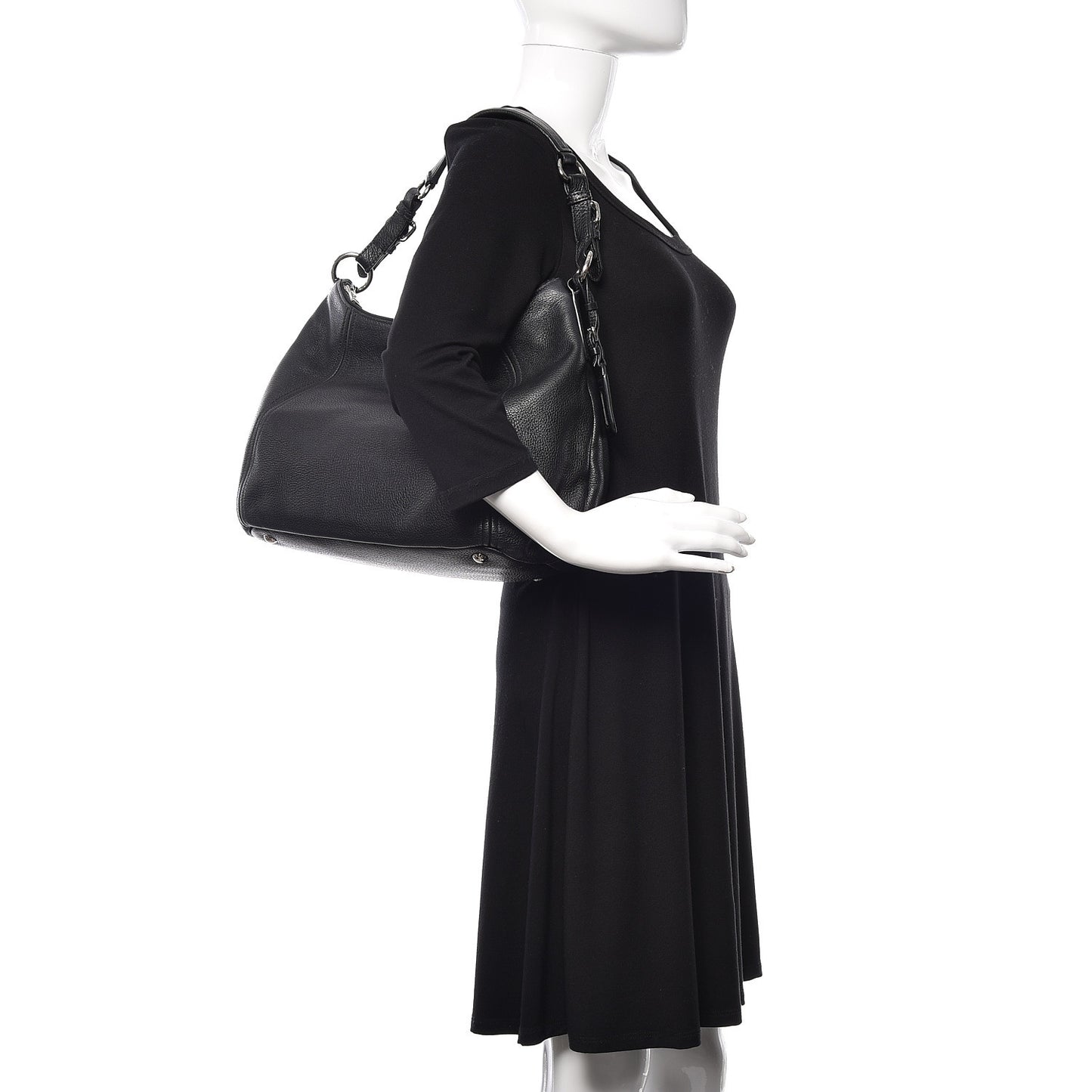 Vitello Phenix Hobo Black
