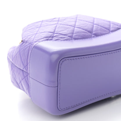 Chanel Aged Calfskin Quilted Small Gabrielle Backpack Purple 9 of 10