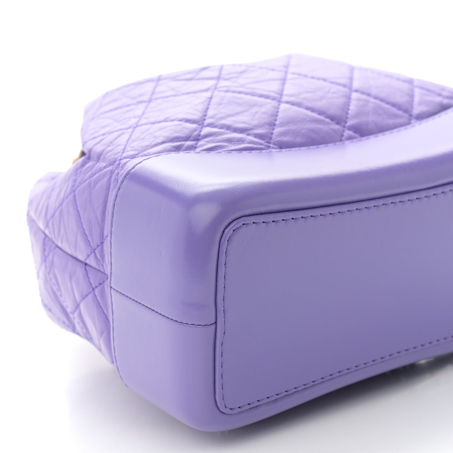 Aged Calfskin Quilted Small Gabrielle Backpack Purple