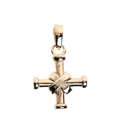 Bulgari 18K Yellow Gold Diamond Cross Pendant 3 of 4