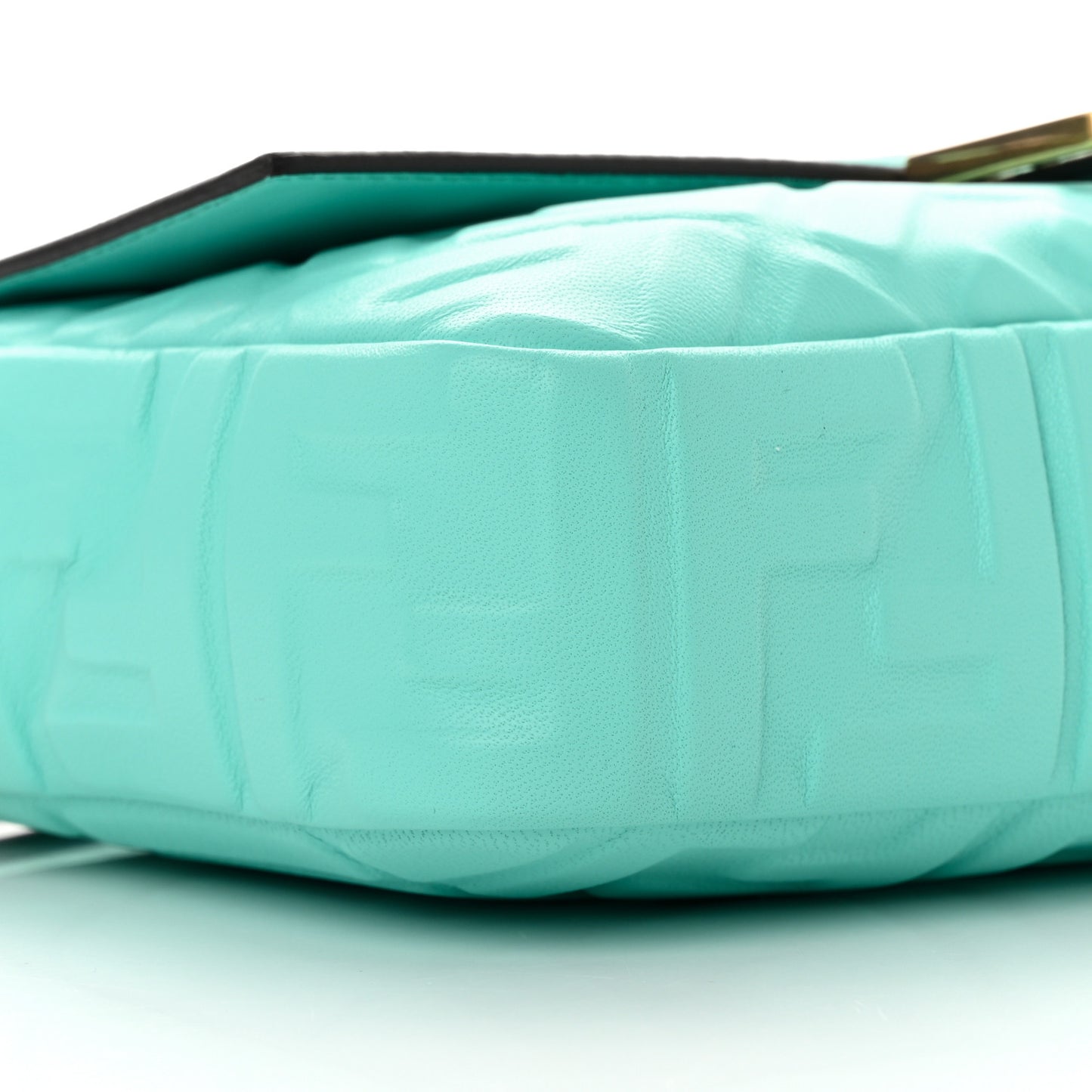 Nappa FF 1974 Embossed Baguette Spring Turquoise