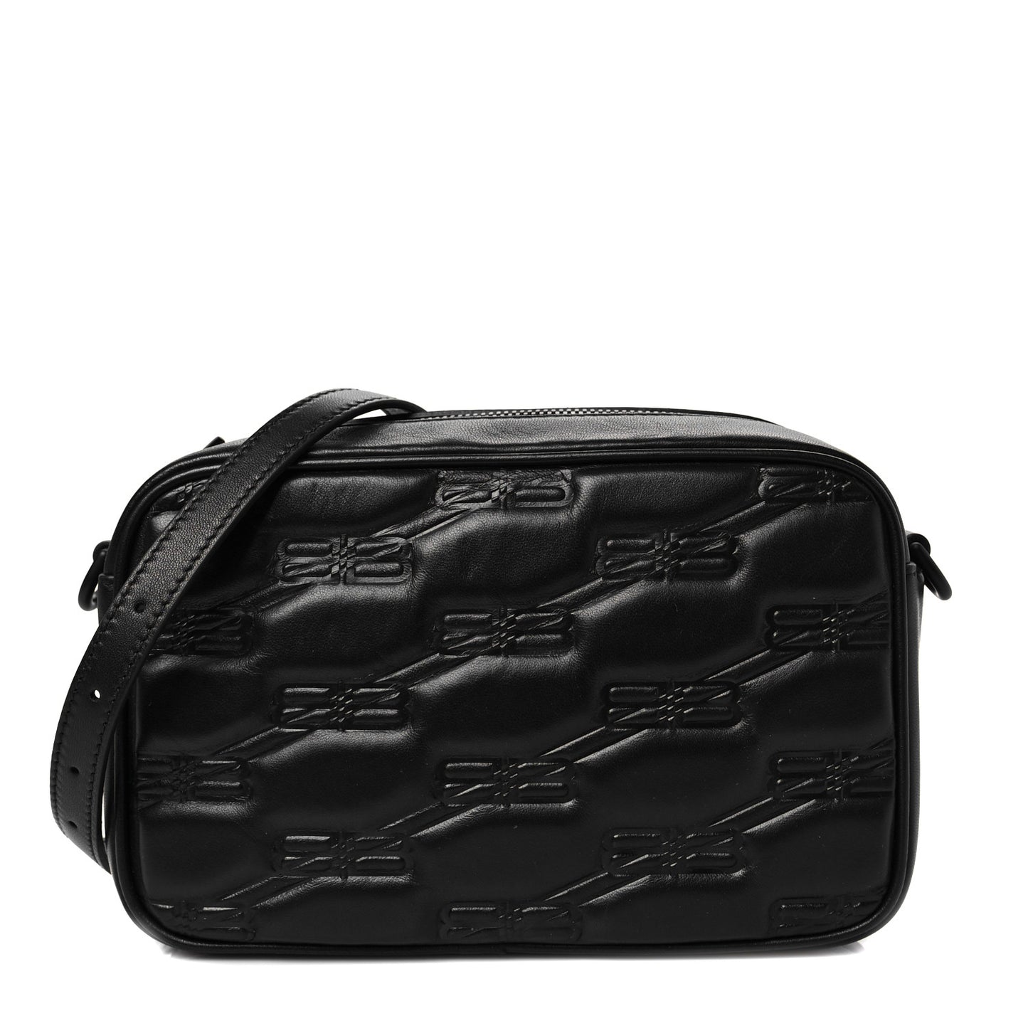 Nappa BB Monogram Embossed Everyday Camera Bag Black