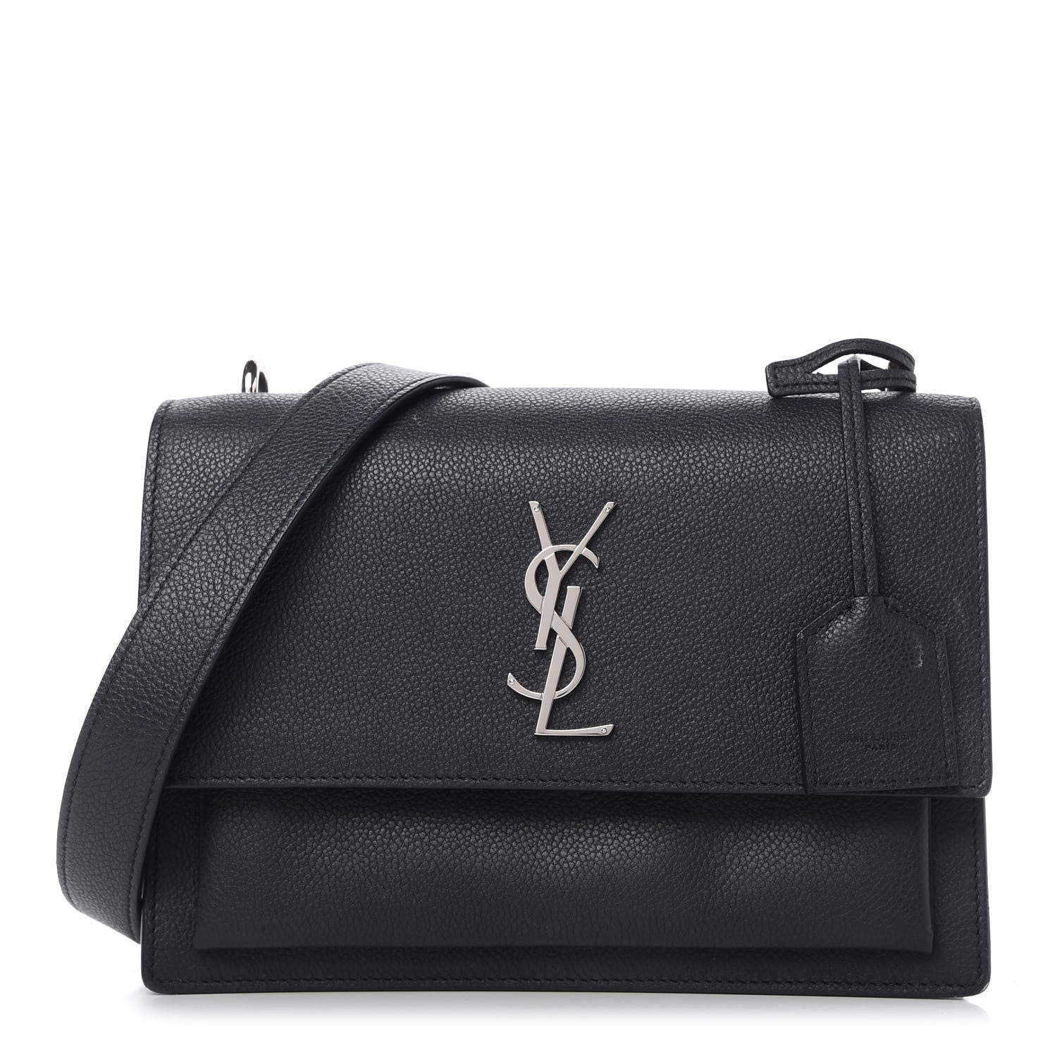 Saint Laurent Grained Calfskin Medium Monogram Sunset Navy Blue 1 of 13