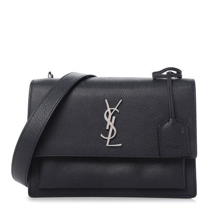 Saint Laurent Grained Calfskin Medium Monogram Sunset Navy Blue 1 of 13