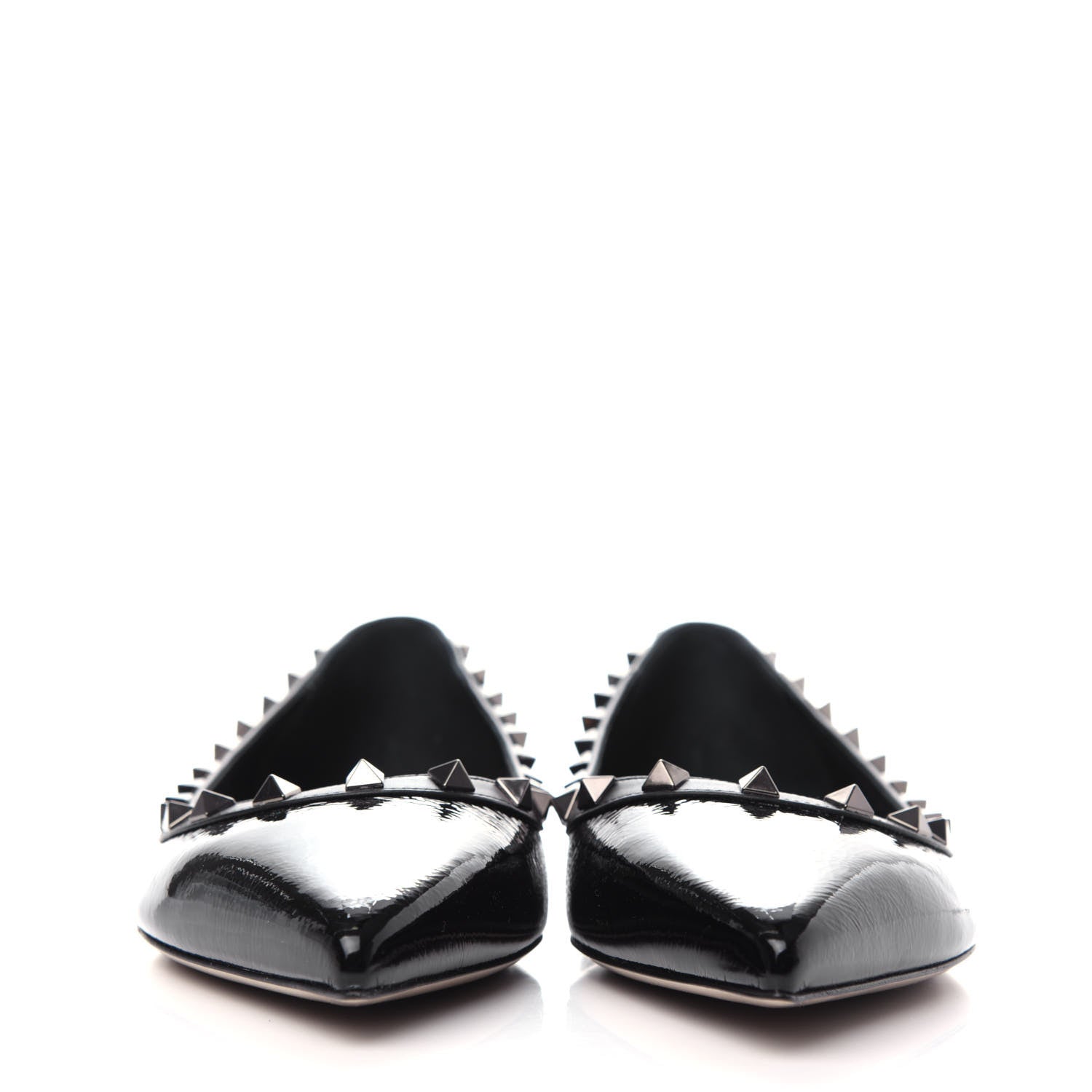 Valentino Garavani Patent Rockstud Ballerina Flats 41 Black 2 of 10