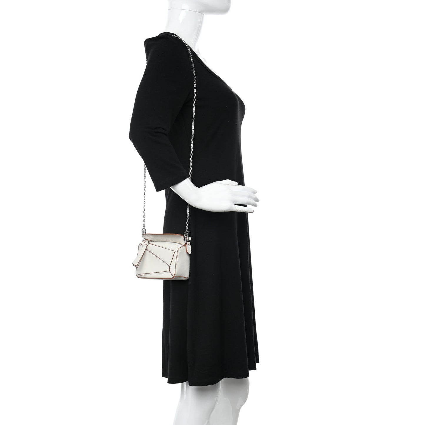 Calfskin Nano Puzzle Bag White