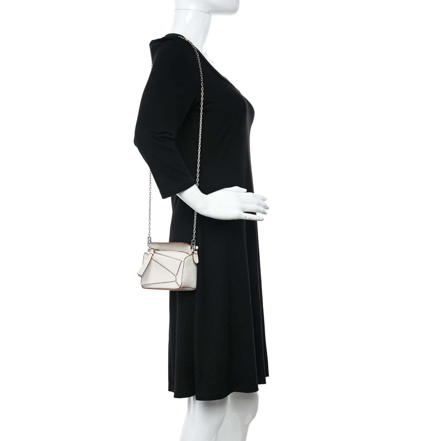Loewe Calfskin Nano Puzzle Bag White 2 of 11