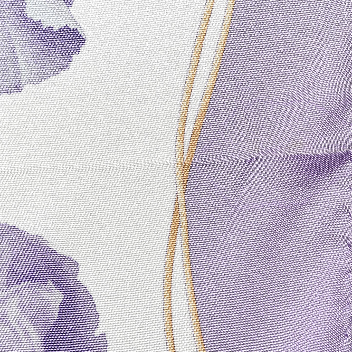 Silk Floral Square Scarf Purple