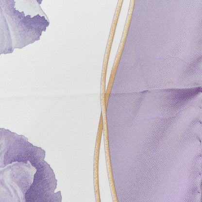 Gucci Silk Floral Square Scarf Purple 5 of 5