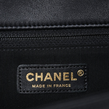 Chanel Braided Sheepskin Large Boy Reverso Flap Black 6 of 8