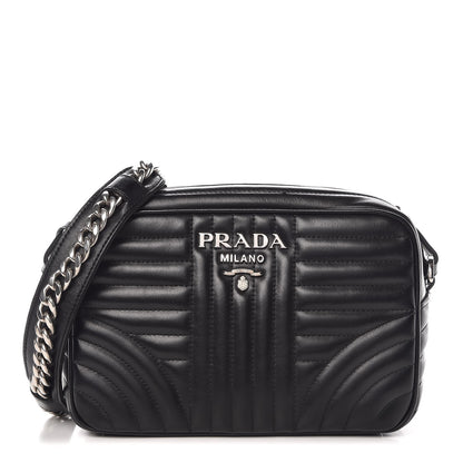 Prada Soft Calfskin Diagramme Crossbody Bag Black 1 of 7
