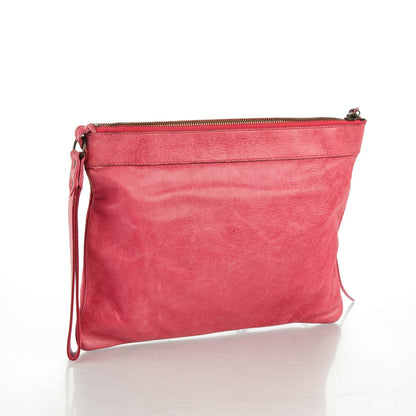 Balenciaga Chevre Classic Hardware Flat Handle Clutch Rose 3 of 7