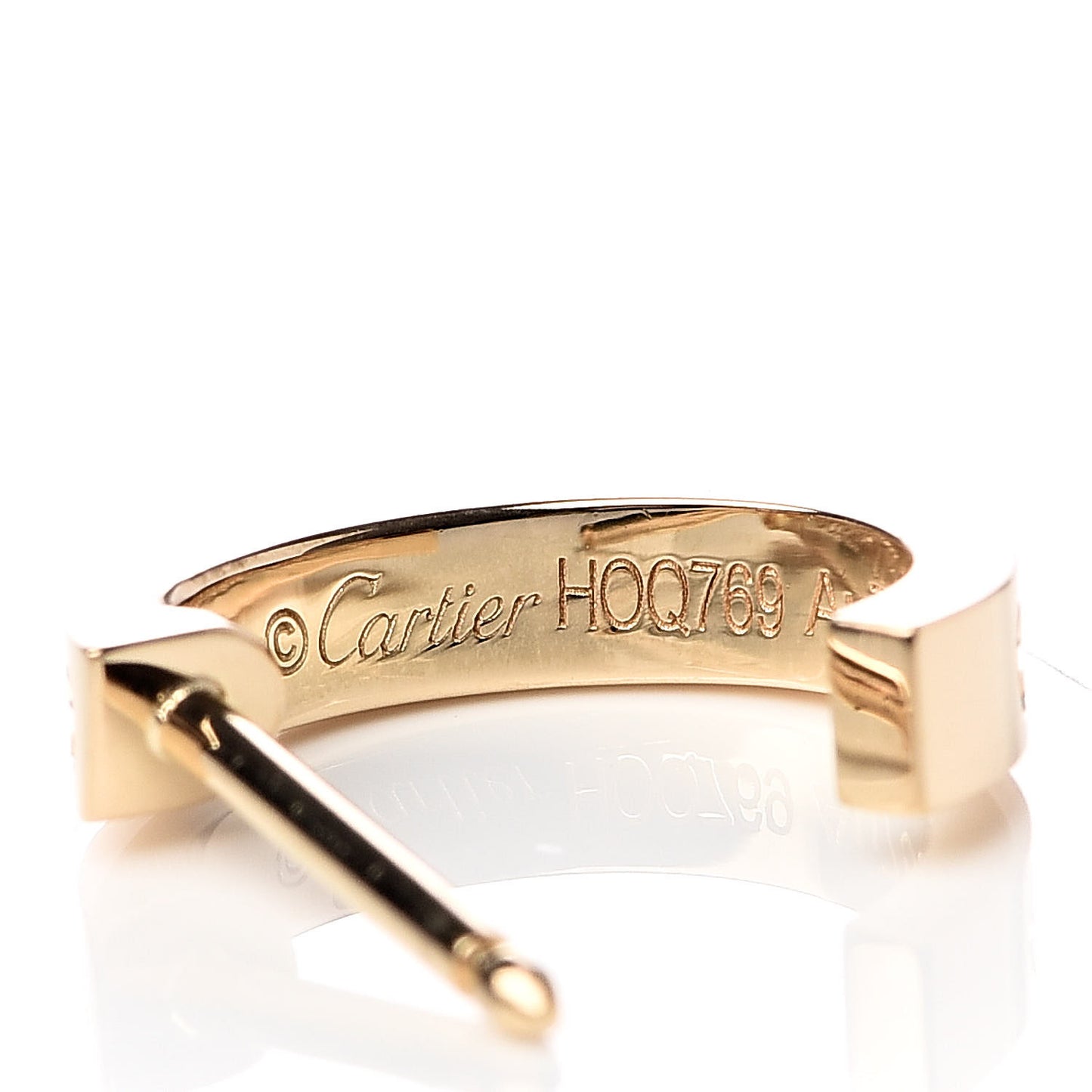 18K Yellow Gold Small LOVE Hoop Earrings