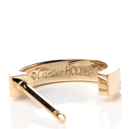 Cartier 18K Yellow Gold Small LOVE Hoop Earrings 4 of 7