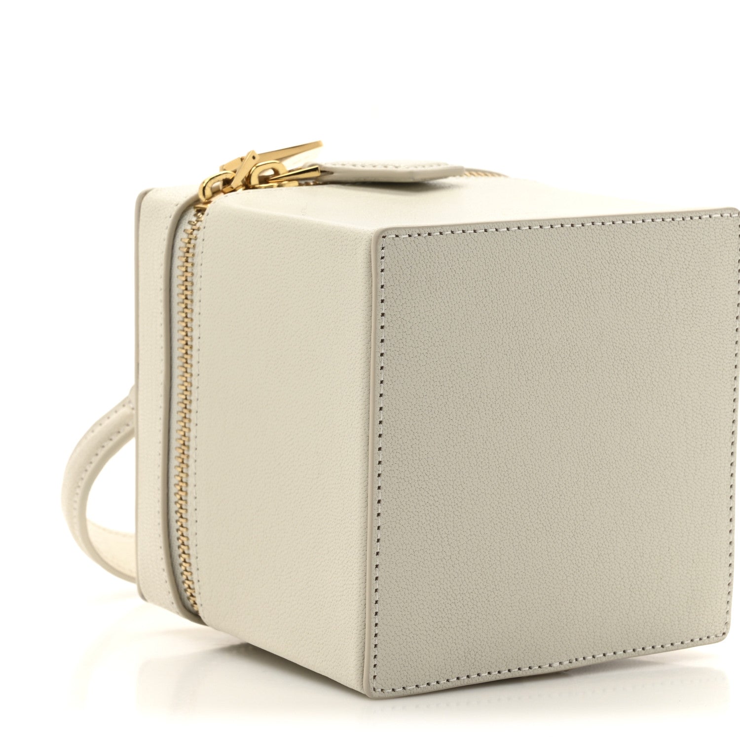 Alaia Shiny Goatskin Cub Vanity Bag Ivorie 9 of 10