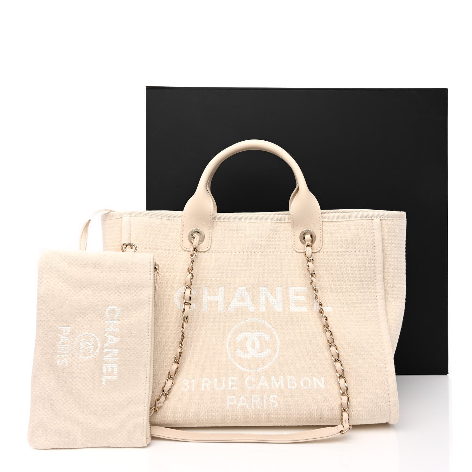 Chanel Mixed Fibers Small Deauville Tote White 13 of 13