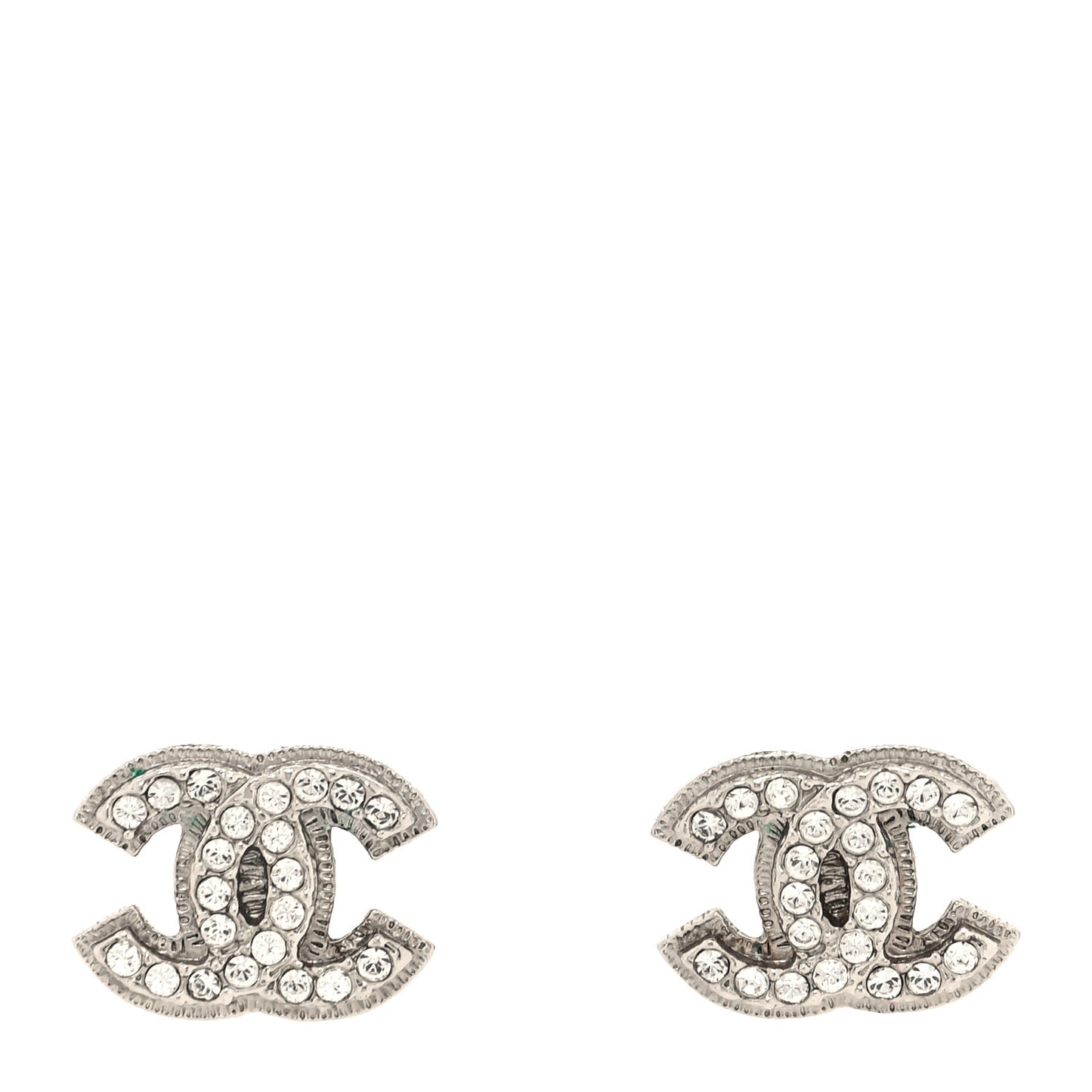 Crystal Mini Timeless CC Earrings Silver