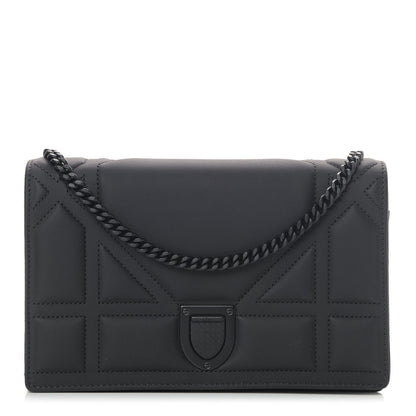 Christian Dior Ultra Matte Calfskin Diorama Wallet on Chain Pouch Black 1 of 11