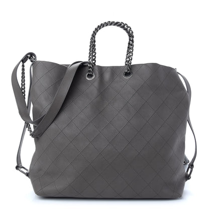Chanel Calfskin Stitched Large Hobo Grey 3 of 13