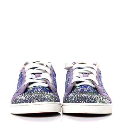Christian Louboutin Crystal Metallic Suede Woven Lurex Gondolastrass Sneakers 38 Version Digitale 2 of 13