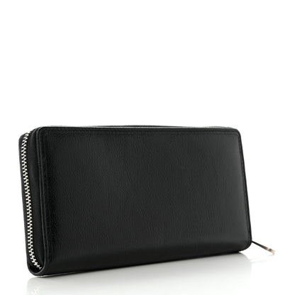 Gucci Vintage Calfskin Interlocking G Zip Wallet Black 3 of 12