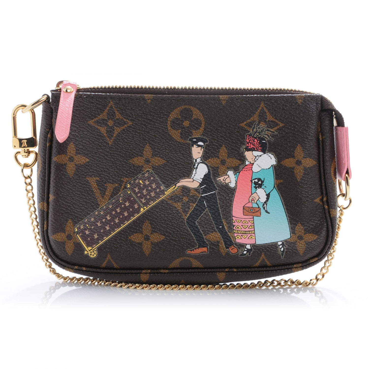 Louis Vuitton Monogram Illustre Mini Pochette Accessories Rose 1 of 6