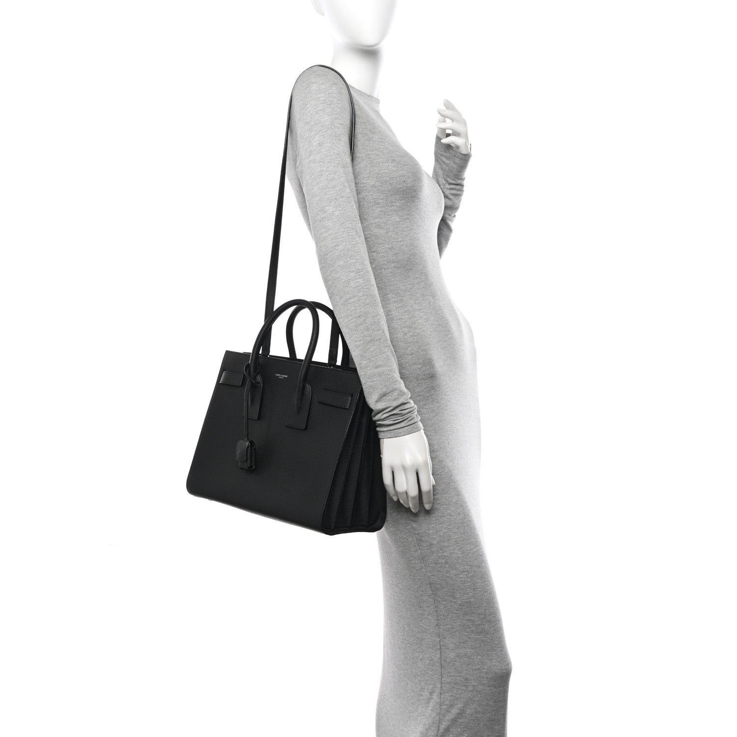 Saint Laurent Grained Calfskin Small Sac De Jour Black 2 of 11
