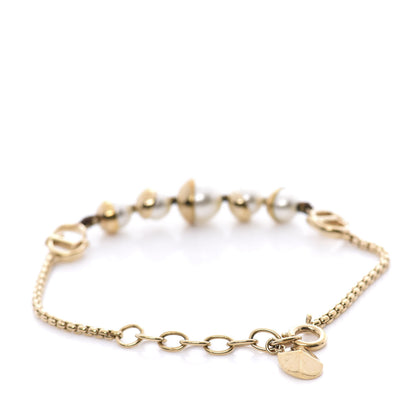 Christian Dior Pearl CD Logo Bracelet Gold 3 of 6