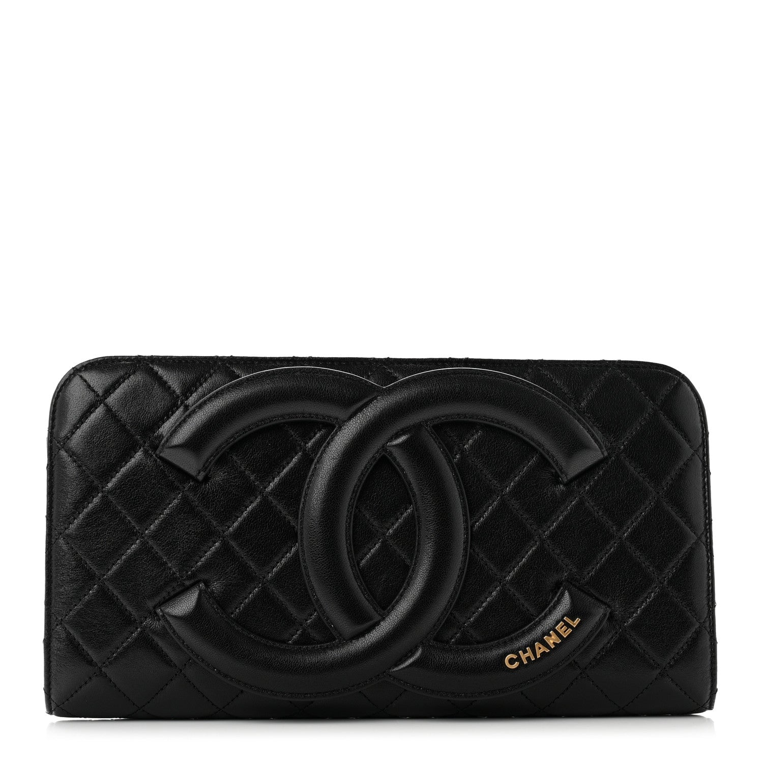 Chanel Lambskin Quilted Coco Midnight Clutch Black 1 of 7