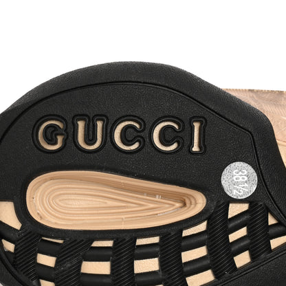 Gucci Ultralight Plume Calfskin Monogram Printed Womens Gucci Run Sneakers 38.5 Beige Ebony 6 of 9
