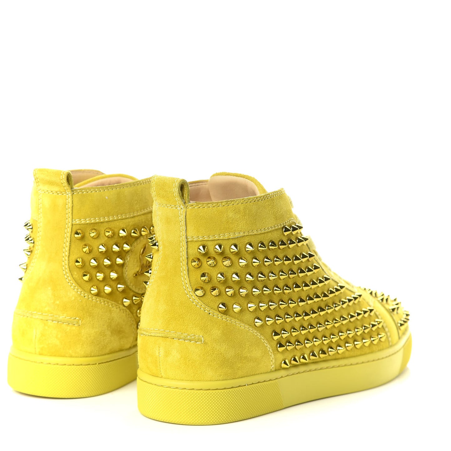 CHRISTIAN LOUBOUTIN Veau Velours Mens Louis Orlato Flat Spikes Sneakers 41.5 Cubiste
