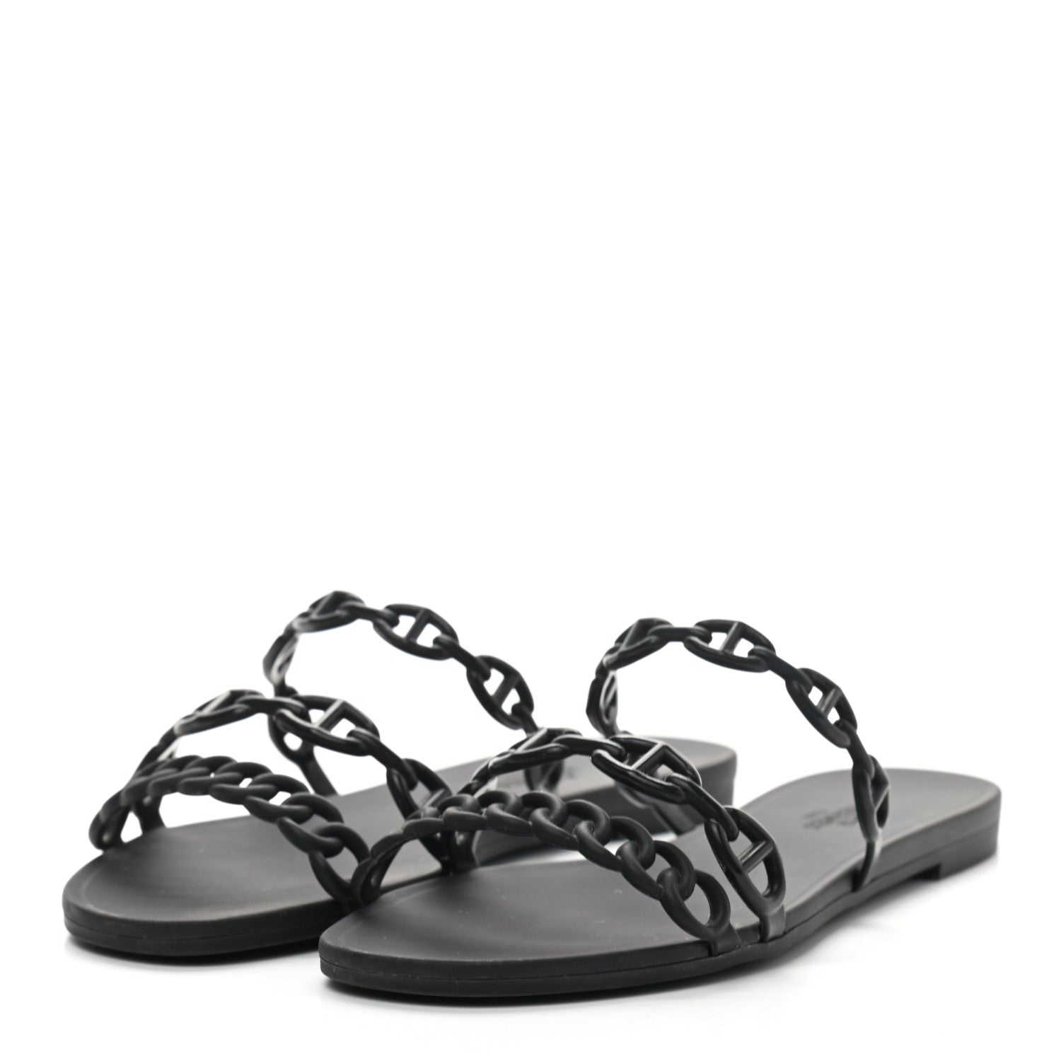 Hermes TPU Rivage Sandals 37 Black 3 of 7