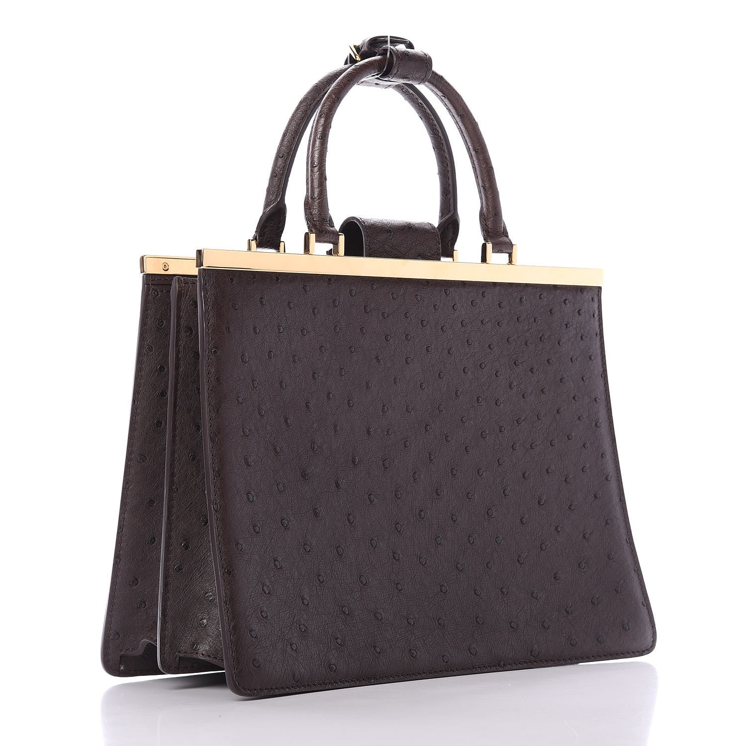 Louis Vuitton Ostrich Deesse MM Marron 2 of 8