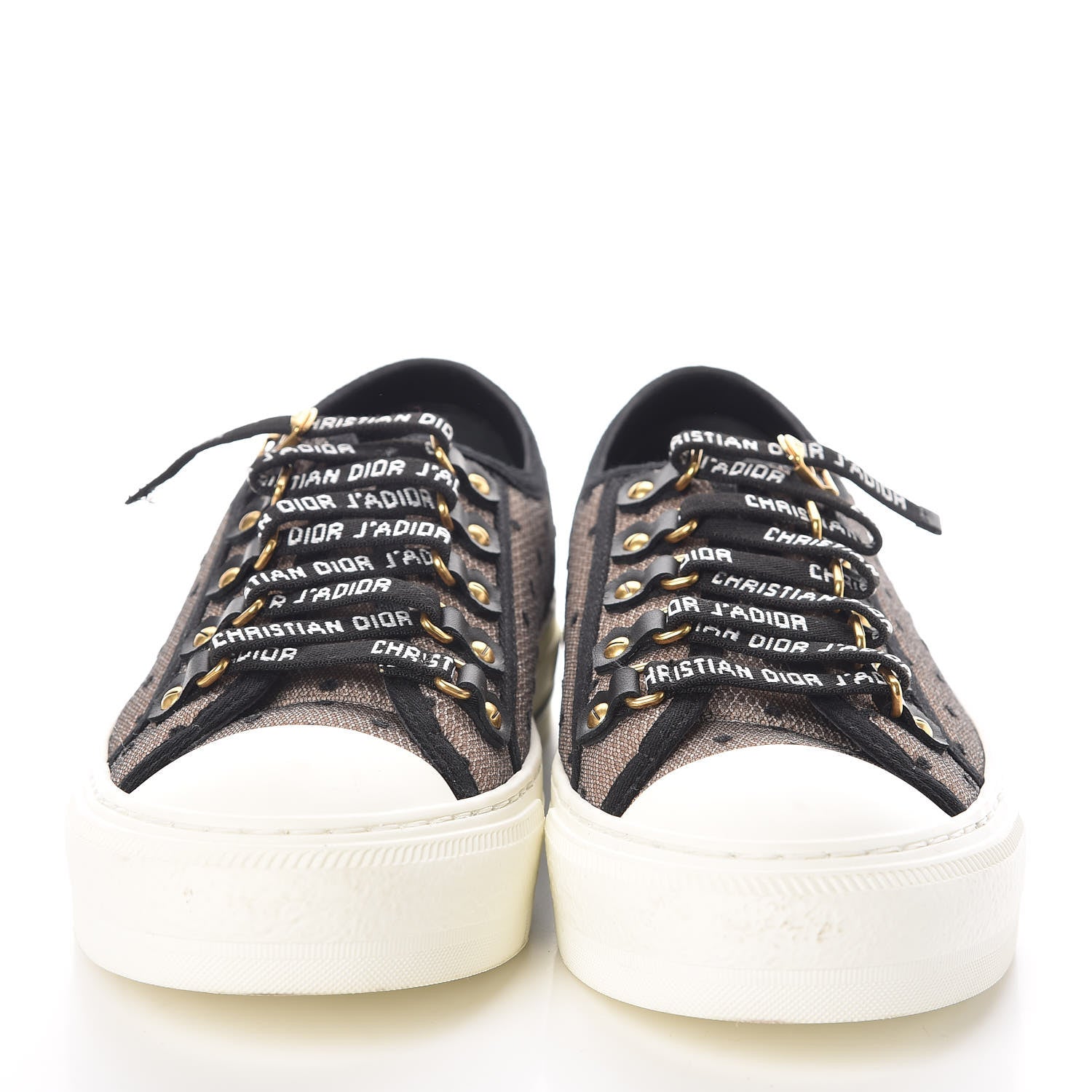 Christian Dior Mesh Plumetis Walk'n Dior Low Top Sneakers 38 Nude 2 of 8