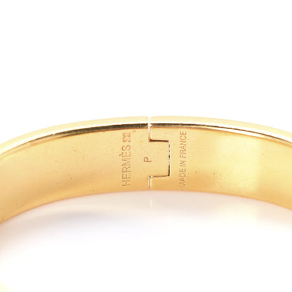 Hermes Enamel Narrow Clic Clac H Bracelet PM Rouge Corail 4 of 5