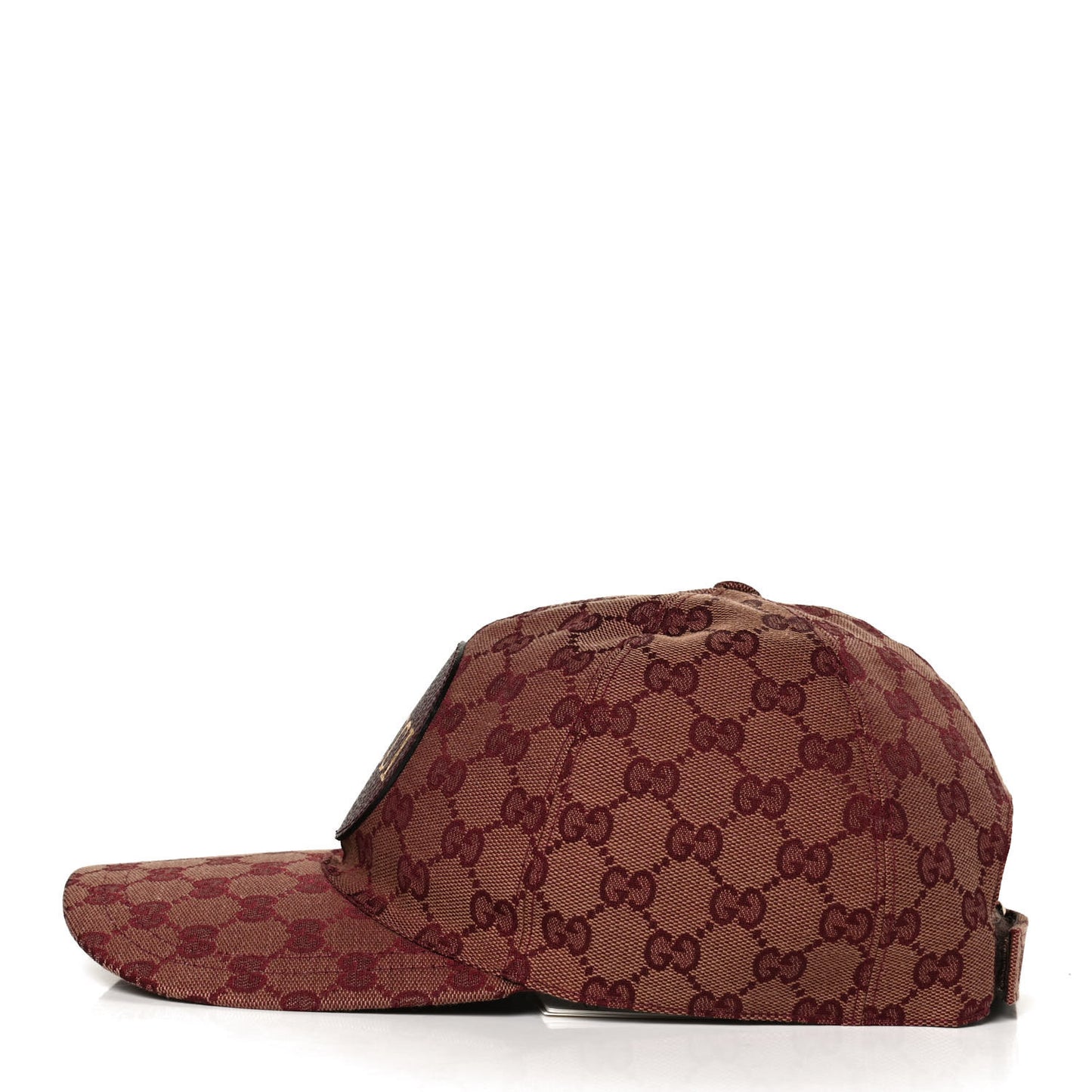 Monogram Textured Dollar Calfskin Zeno Baseball Hat M Camel Bordeaux