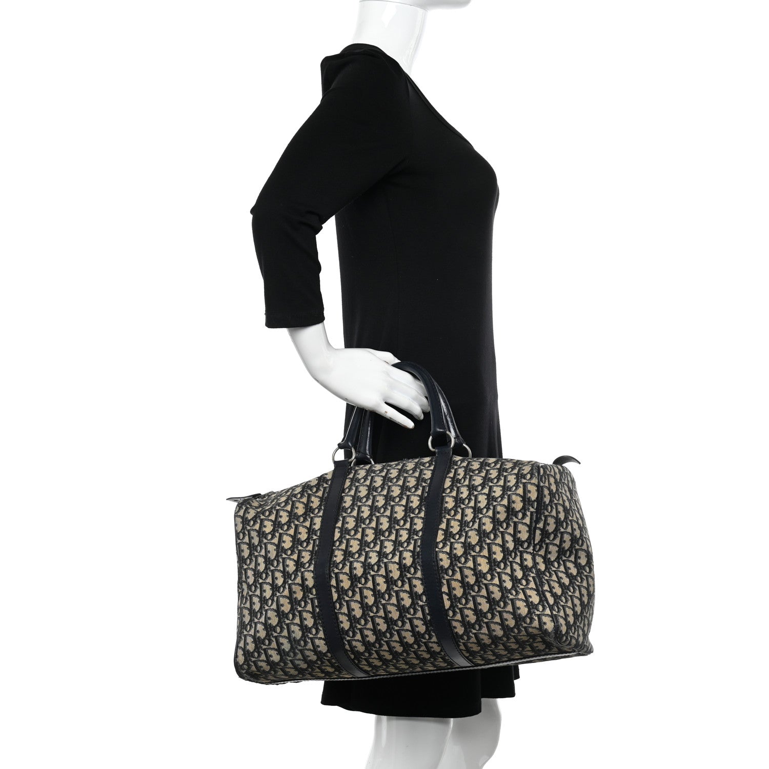 Christian Dior Monogram Duffle Navy Blue 2 of 13