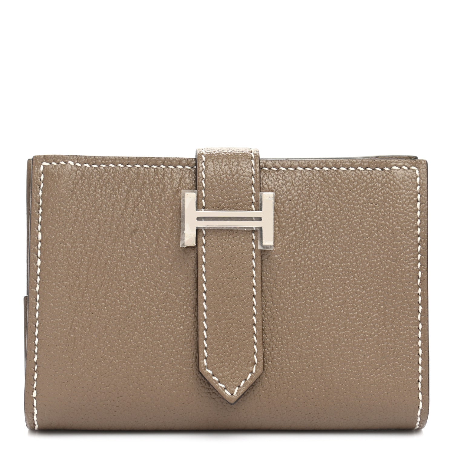 Hermes Chevre Mysore Mini Bearn Wallet Etoupe 1 of 7