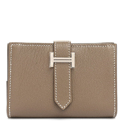 Hermes Chevre Mysore Mini Bearn Wallet Etoupe 1 of 7
