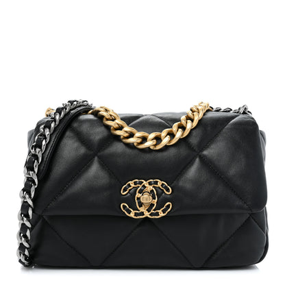 Chanel Lambskin Quilted Medium Chanel 19 Flap Black 1 of 10
