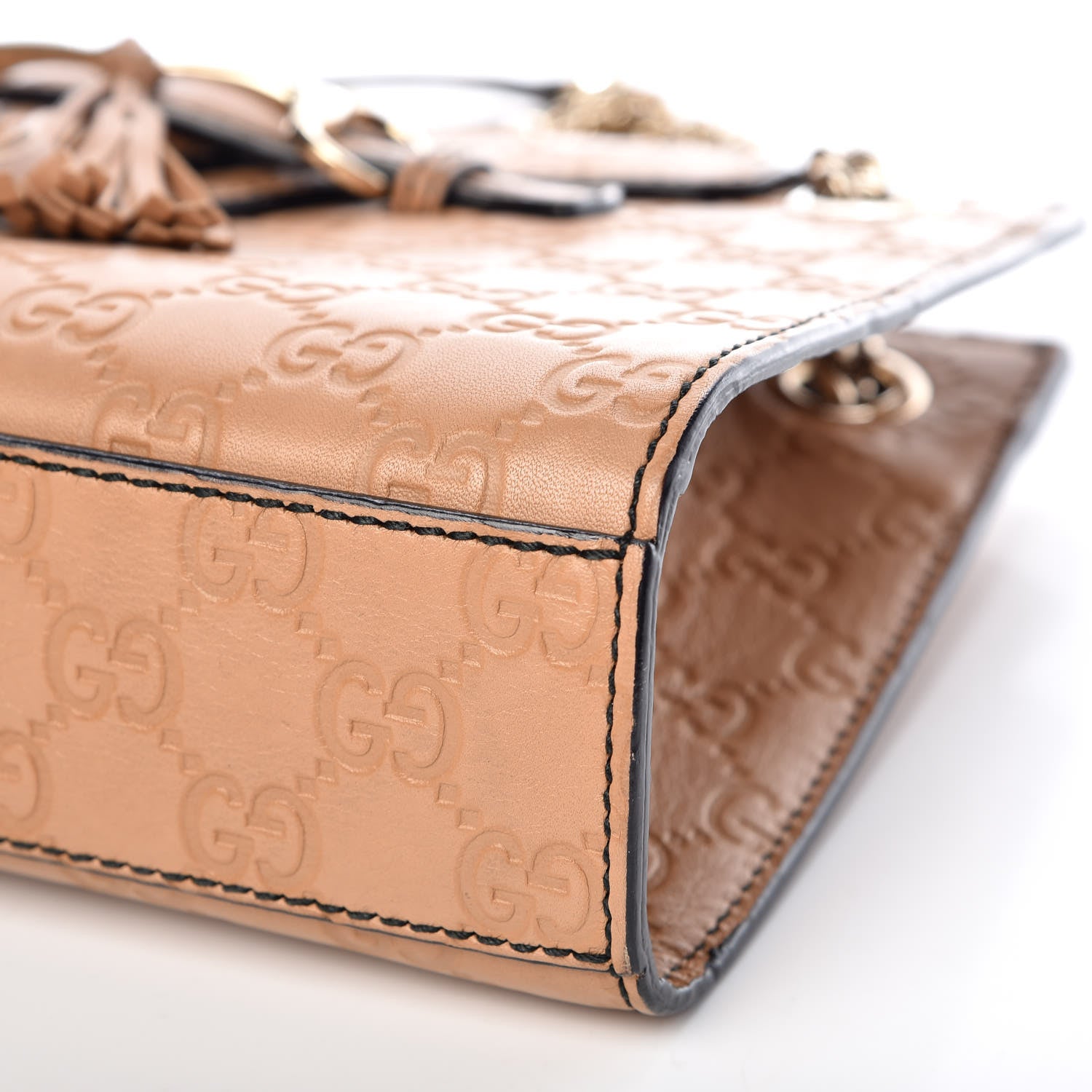 Gucci Guccissima Small Emily Chain Shoulder Bag Camelia 6 of 15