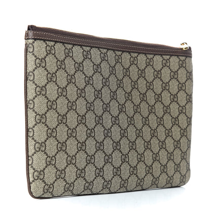 Gucci GG Supreme Monogram Large Ophidia Pouch Clutch Brown 3 of 7