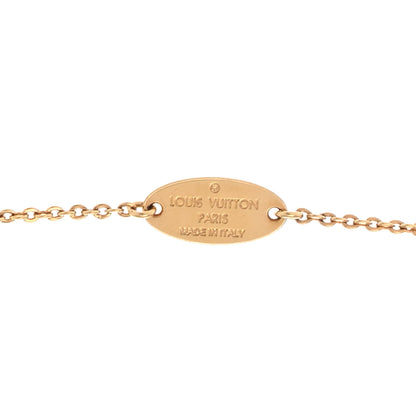 Louis Vuitton Nanogram Name Tag Necklace Gold 4 of 5