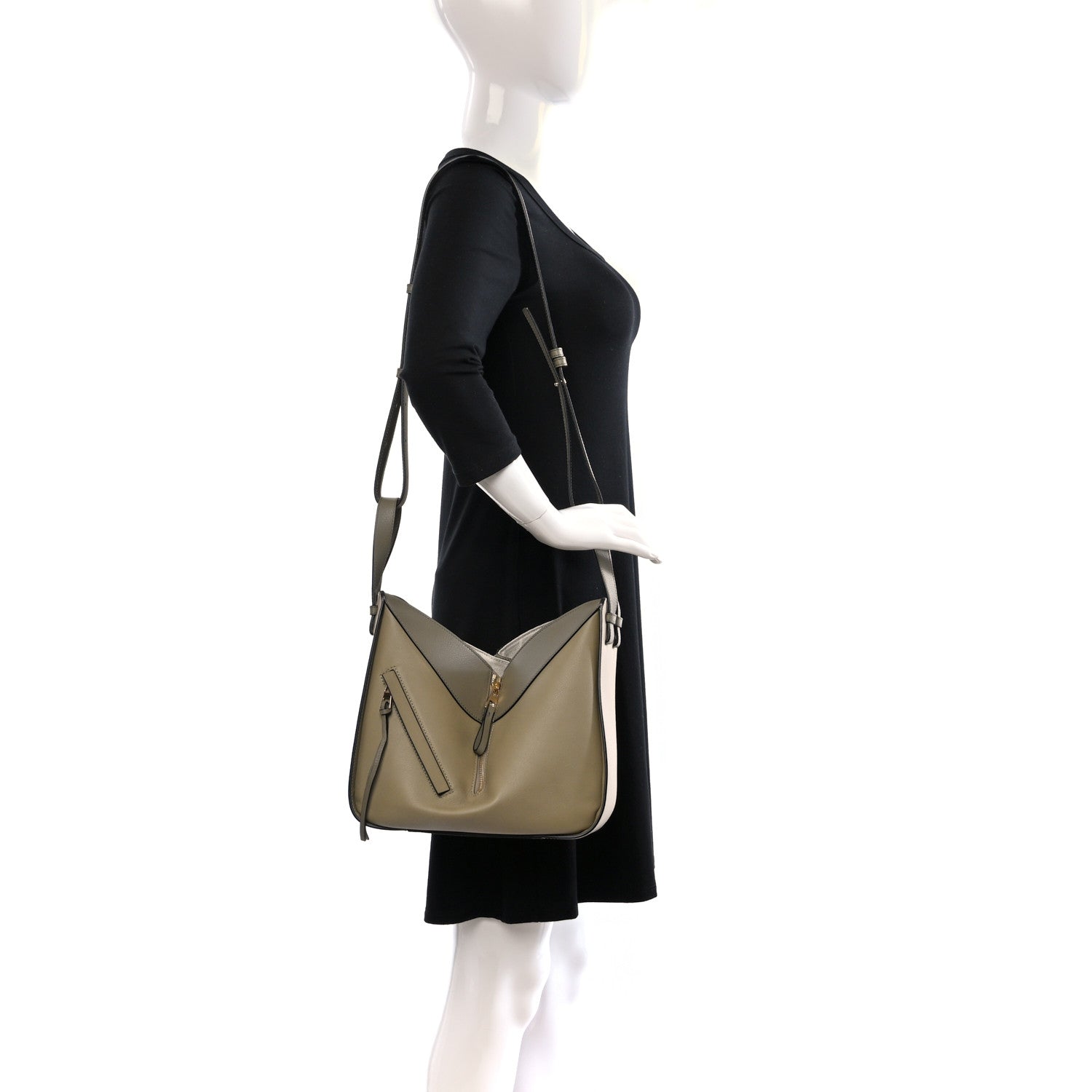 Loewe Calfskin Small Hammock Shoulder Bag Clay Green Dusty Beige 2 of 9