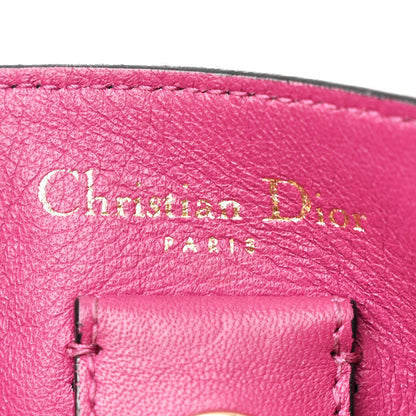 Christian Dior Bullcalf Medium Diorissimo Tote Black Rose Indien 6 of 11