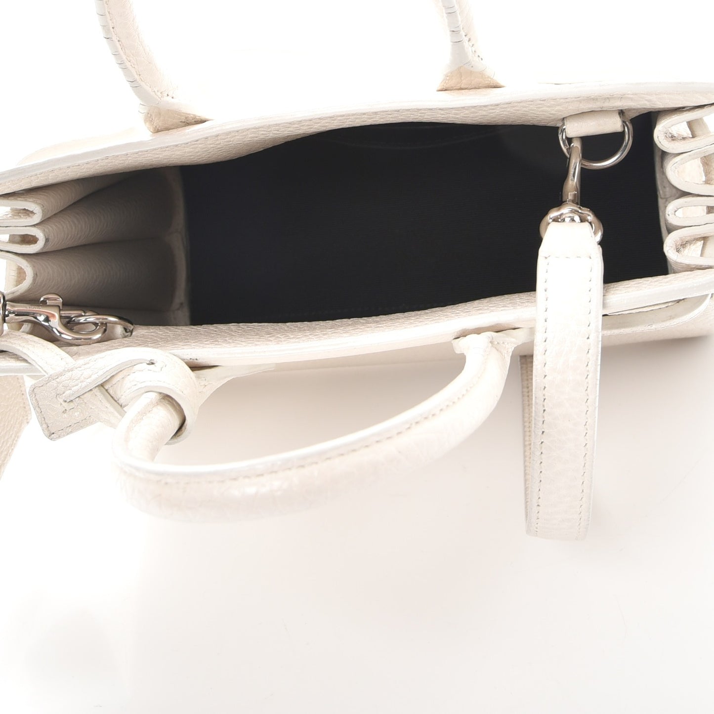 Calfskin Nano Sac de Jour Dove White