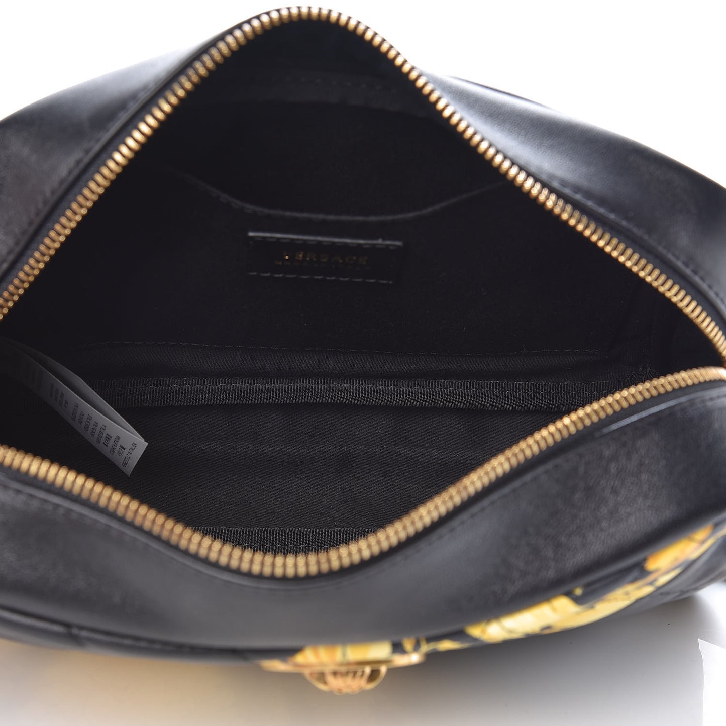 Nappa Quilted Icon Printed Small Camera Bag Black